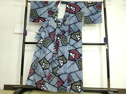 平和屋着物∴極上 夏物 浴衣 有松鳴海絞り 抽象文様 綿 逸品 DZAA20175kh5