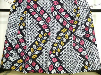 平和屋着物∴極上 夏物 浴衣 有松鳴海絞り 草葉文 綿 逸品 DZAA20176kh5