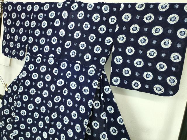 平和屋着物∴極上 夏物 浴衣 有松鳴海絞り 丸文 綿 逸品 DZAA20177kh5