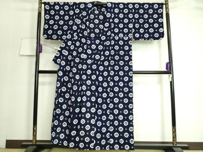 平和屋着物∴極上 夏物 浴衣 有松鳴海絞り 丸文 綿 逸品 DZAA20177kh5