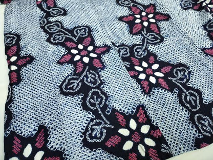 平和屋着物∴極上 夏物 浴衣 有松鳴海絞り 草花文 綿 逸品 DZAA20178kh5