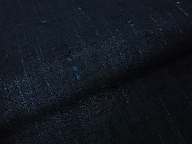 平和屋本店■極上　男性　浦野理一　経節紬　長羽織　濃紺地　逸品　DZAA2017kh4 - 平和屋