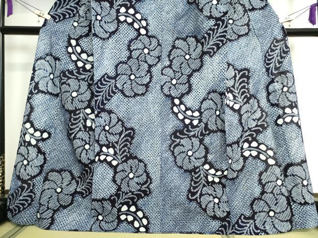 平和屋着物∴極上 夏物 浴衣 有松鳴海絞り 草花文 綿 逸品 DZAA20181kh5