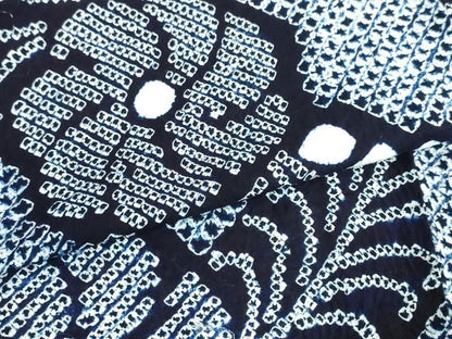 平和屋着物∴極上 夏物 浴衣 有松鳴海絞り 草花文 綿 逸品 DZAA20181kh5