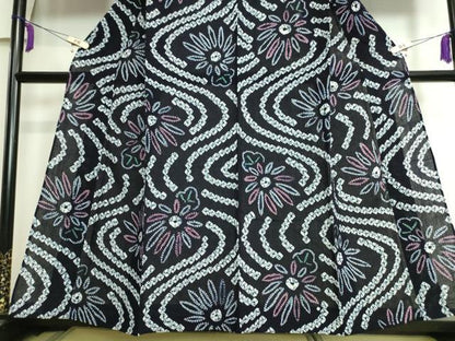 平和屋着物∴極上 夏物 浴衣 有松鳴海絞り 流水花文 綿 逸品 DZAA20188kh5