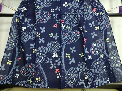 平和屋着物∴極上 夏物 浴衣 有松鳴海絞り 舞蝶花文 綿 逸品 DZAA20190kh5