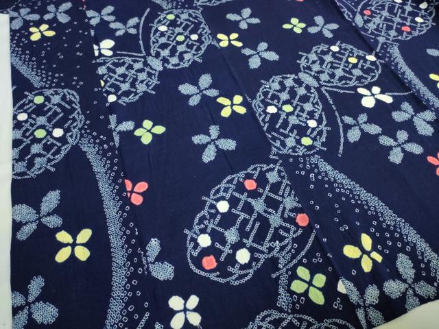 平和屋着物∴極上 夏物 浴衣 有松鳴海絞り 舞蝶花文 綿 逸品 DZAA20190kh5