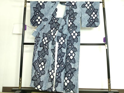 平和屋着物∴極上 夏物 浴衣 有松鳴海絞り 草花間道 綿 逸品 DZAA20192kh5