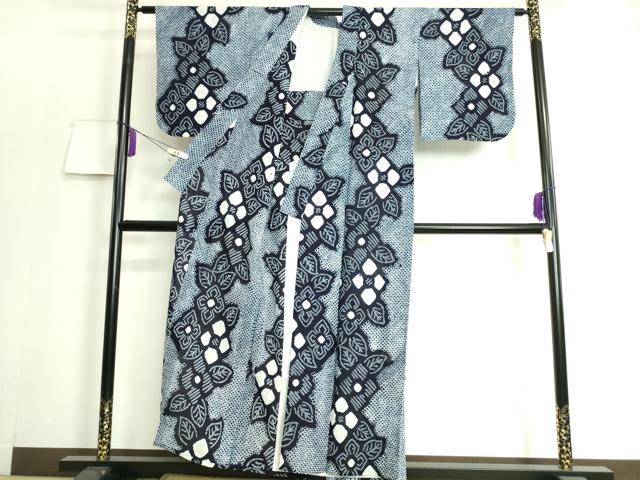 平和屋着物∴極上 夏物 浴衣 有松鳴海絞り 草花間道 綿 逸品 DZAA20192kh5