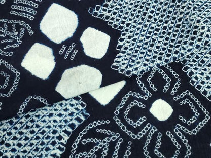 平和屋着物∴極上 夏物 浴衣 有松鳴海絞り 草花間道 綿 逸品 DZAA20192kh5