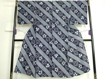 平和屋着物∴極上 夏物 男性 浴衣 有松鳴海絞り 綿 斜線文 逸品 DZAA20193kh5
