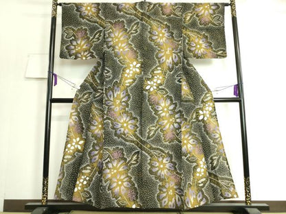 平和屋着物∴極上 夏物 浴衣 有松鳴海絞り 草花文 綿 逸品 DZAA20194kh5