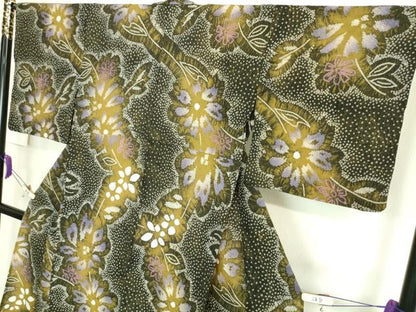 平和屋着物∴極上 夏物 浴衣 有松鳴海絞り 草花文 綿 逸品 DZAA20194kh5