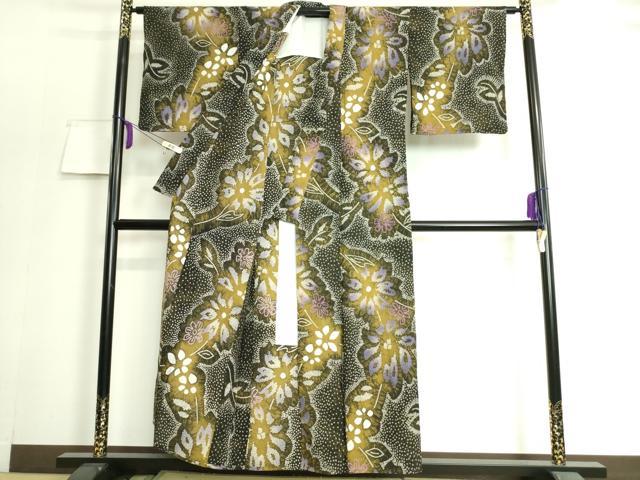 平和屋着物∴極上 夏物 浴衣 有松鳴海絞り 草花文 綿 逸品 DZAA20194kh5