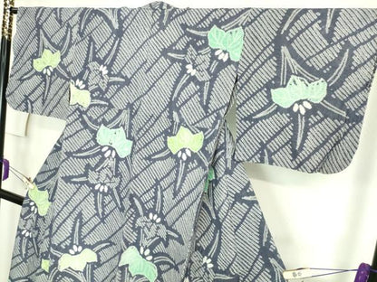 平和屋着物∴極上 夏物 浴衣 有松鳴海絞り 杜若 綿 逸品 DZAA20195kh5