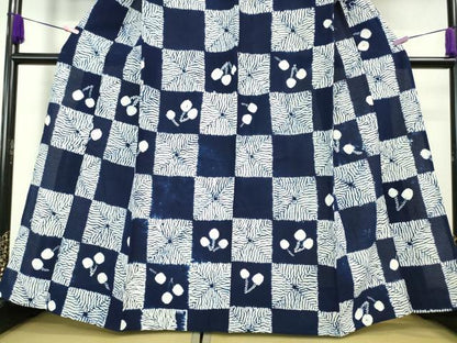 平和屋本店■極上　夏物　浴衣　有松鳴海絞り　綿絽　市松　草葉文　逸品　DZAA20197kh5