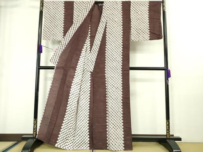 平和屋着物∴極上 夏物 浴衣 有松鳴海絞り 間道 綿 逸品 DZAA20198kh5