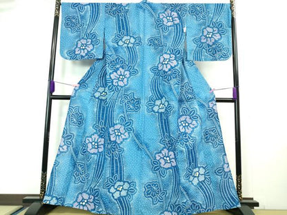 平和屋着物∴極上 夏物 浴衣 有松鳴海絞り 舞花文 綿 パンフレット付き 逸品 DZAA20205kh5