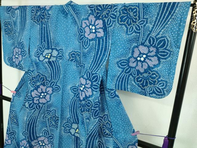 平和屋着物∴極上 夏物 浴衣 有松鳴海絞り 舞花文 綿 パンフレット付き 逸品 DZAA20205kh5
