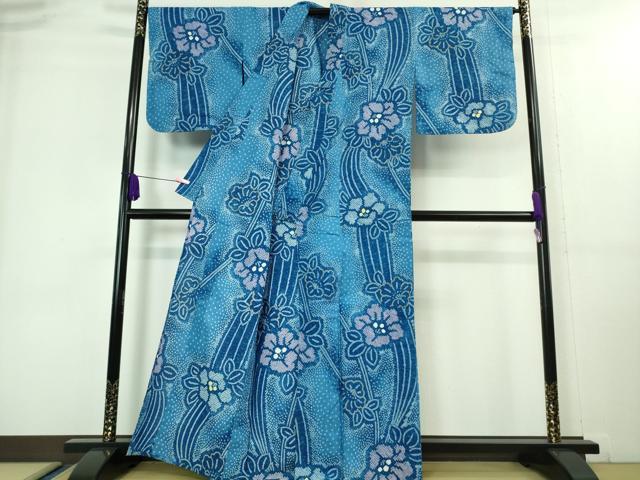 平和屋着物∴極上 夏物 浴衣 有松鳴海絞り 舞花文 綿 パンフレット付き 逸品 DZAA20205kh5