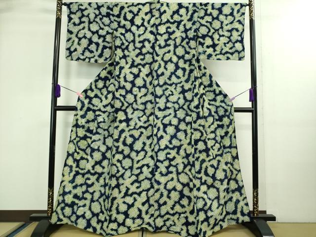 平和屋着物∴極上 夏物 浴衣 有松鳴海絞り 抽象文様 綿 逸品 DZAA20210kh5
