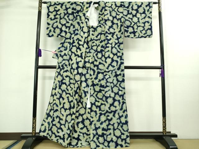 平和屋着物∴極上 夏物 浴衣 有松鳴海絞り 抽象文様 綿 逸品 DZAA20210kh5