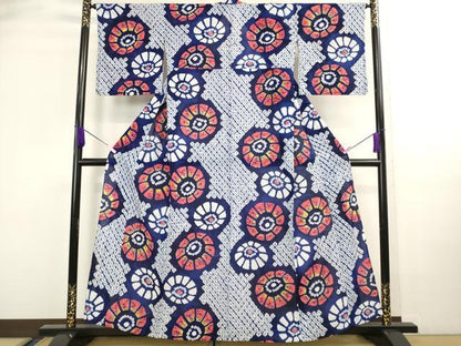 平和屋着物∴極上 夏物 浴衣 有松鳴海絞り 輪 綿 逸品 DZAA20212kh5