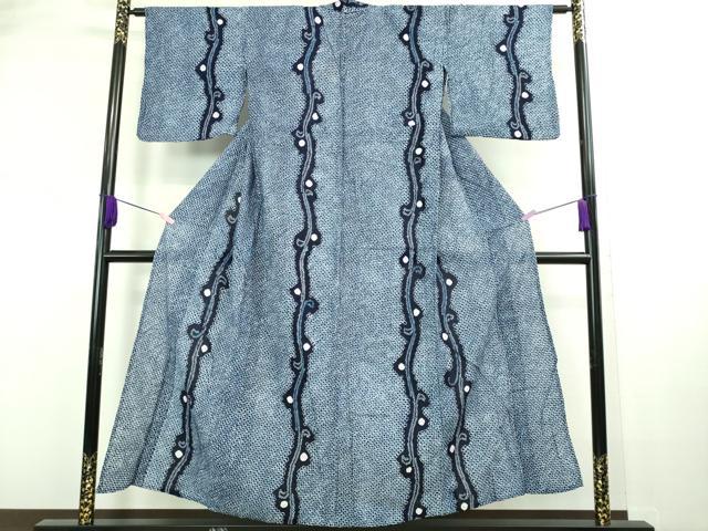平和屋着物∴極上 夏物 浴衣 有松鳴海絞り 枝蕾 綿 逸品 DZAA20214kh5