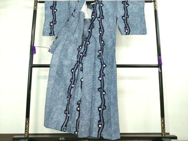 平和屋着物∴極上 夏物 浴衣 有松鳴海絞り 枝蕾 綿 逸品 DZAA20214kh5