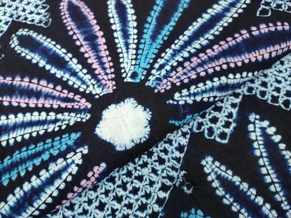 平和屋着物∴極上　夏物　浴衣　有松鳴海絞り　舞花文　大丸扱い　綿　逸品　DZAA20216kh5