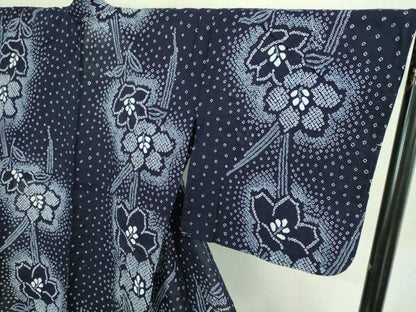 平和屋着物∴極上 夏物 浴衣 有松鳴海絞り 草花文 綿 逸品 未使用 DZAA20221kh5