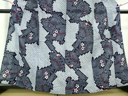 平和屋着物∴極上 夏物 浴衣 有松鳴海絞り 舞扇面亀甲花文 綿 逸品 未使用 DZAA20223kh5