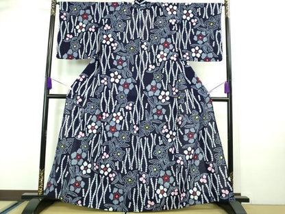 平和屋着物∴極上 夏物 浴衣 有松鳴海絞り 草花文 綿 逸品 DZAA20227kh5