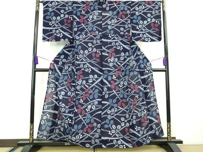 平和屋着物∴極上 夏物 浴衣 有松鳴海絞り 萩 綿 逸品 DZAA20233kh5