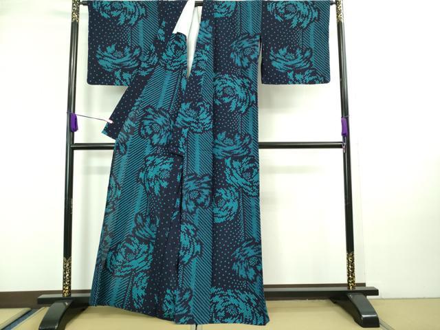 平和屋本店■極上　夏物　浴衣　有松鳴海絞り　舞花文　綿　逸品　DZAA20240kh5