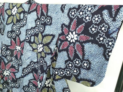 平和屋着物∴極上 夏物 浴衣 有松鳴海絞り 舞花文 綿 逸品 DZAA20246kh5