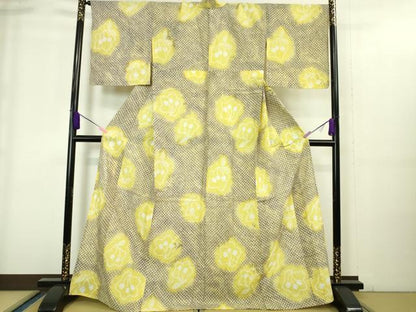 平和屋着物∴極上 夏物 浴衣 有松鳴海絞り 舞花文 綿 逸品 DZAA20252kh5