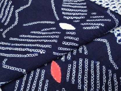平和屋着物∴極上 夏物 浴衣 有松鳴海絞り 舞蝶花文 綿 逸品 DZAA20256kh5