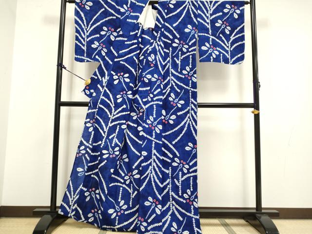 平和屋着物∴極上 夏物 浴衣 有松鳴海絞り 蜻蛉 トンボ 綿 逸品 DZAA20261kh5