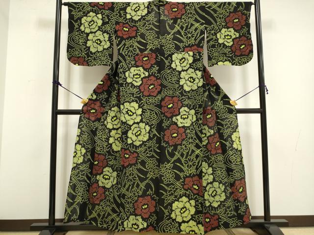 平和屋着物∴極上 夏物 浴衣 有松鳴海絞り 草花文 綿 逸品 DZAA20268kh5
