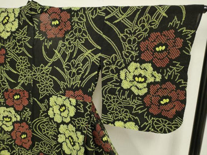 平和屋着物∴極上 夏物 浴衣 有松鳴海絞り 草花文 綿 逸品 DZAA20268kh5