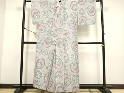 平和屋着物∴極上 夏物 浴衣 有松鳴海絞り 舞花文 綿 逸品 未使用 DZAA20270kh5