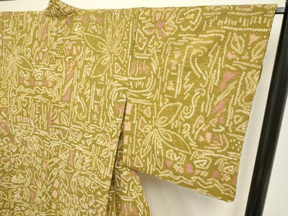 平和屋着物∴極上 夏物 浴衣 有松鳴海絞り 幾何学花文 証紙付き 綿 逸品 DZAA20274kh5