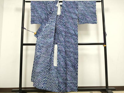 平和屋着物∴極上 夏物 浴衣 有松鳴海絞り 霞文 綿 逸品 DZAA20278kh5
