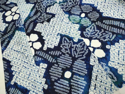平和屋着物∴極上 夏物 浴衣 有松鳴海絞り 草花文 綿 逸品 DZAA20281kh5