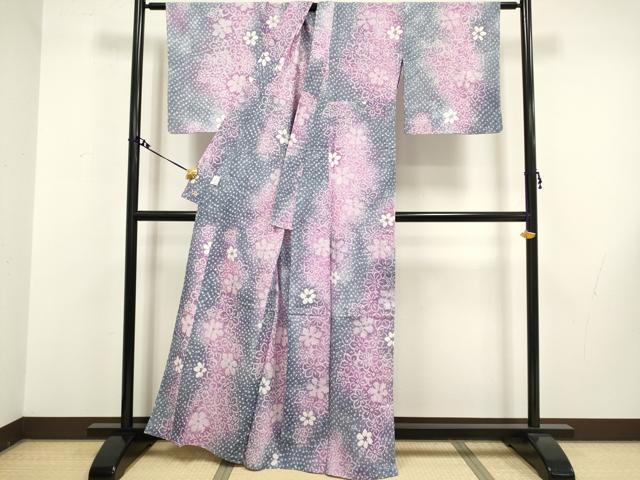 平和屋着物∴極上 夏物 竹田嘉兵衛商店 絞りの開祖 竹田庄九郎 浴衣 有松鳴海絞り 舞花文 三越扱い 綿 逸品 DZAA20288kh5