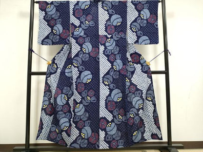 平和屋着物∴極上 夏物 浴衣 有松鳴海絞り 花毬文 綿 逸品 未使用 DZAA20295kh5