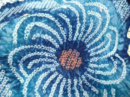 平和屋着物∴極上 夏物 浴衣 有松鳴海絞り 舞花文 綿 逸品 DZAA20298kh5