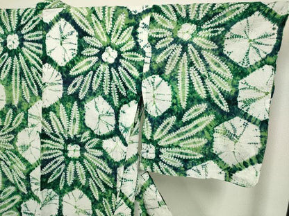 平和屋着物∴極上 夏物 浴衣 有松鳴海絞り 舞花文 綿 逸品 DZAA20299kh5