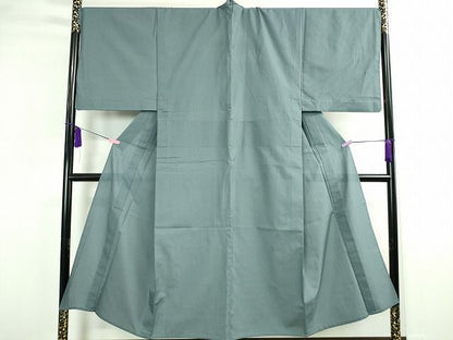 平和屋本店■極上　男性　紬　単衣　市松綾織　御召御納戸色　逸品　DZAA2030kh4 - 平和屋